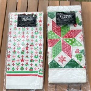 Vintage 1980s Christmas Paper Art Table Cover